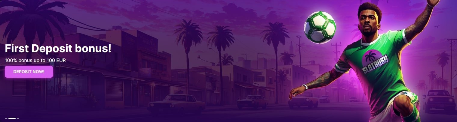 Slotrush Sportsbook Welcome Bonus - 100% up to €100