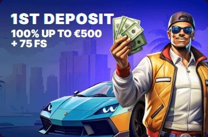Slotrush Casino Welcome Bonus - 100% up to €500 + 75 Free Spins