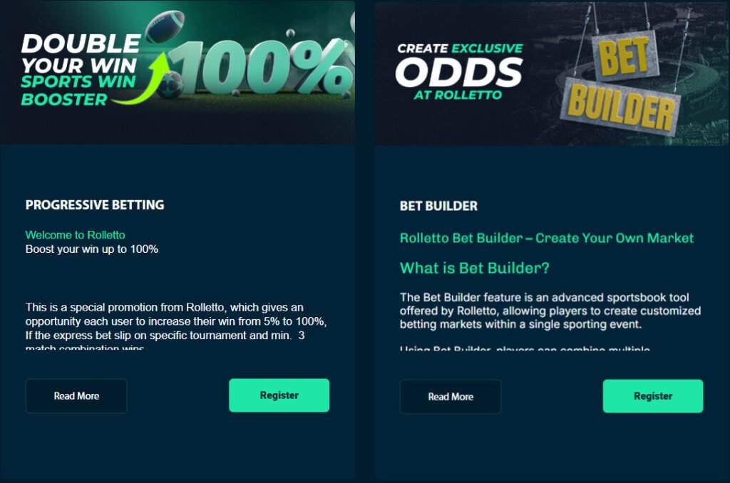 Rolletto Sportsbook Promotions