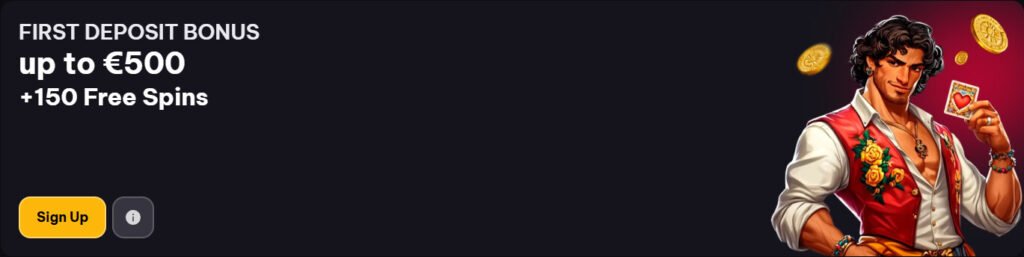 Spinmacho Casino Welcome Bonus - 100% up to €500 + 150 Free Spins