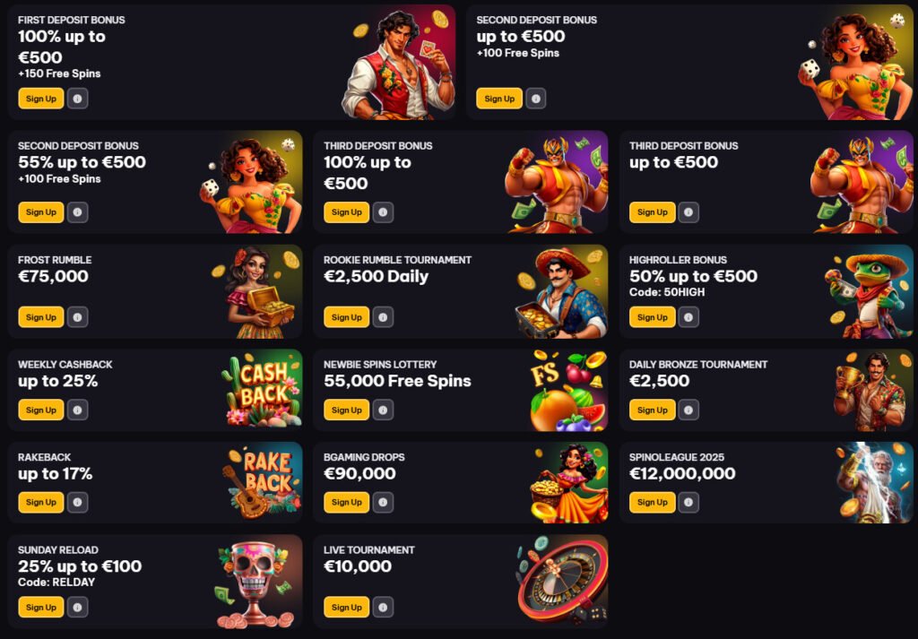 Spinmacho Casino Offers