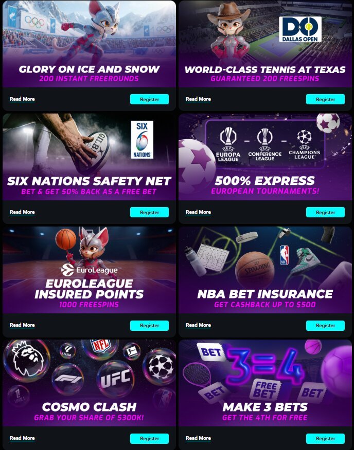 Cosmobet Sportsbook Promotions